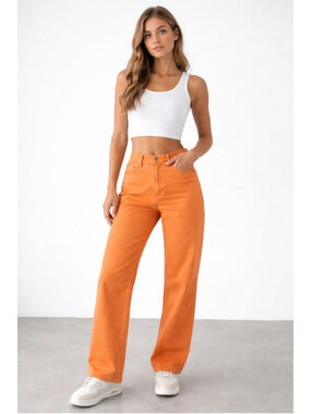 Versace Jeans Signature Orange Denim with Medusa Hardware